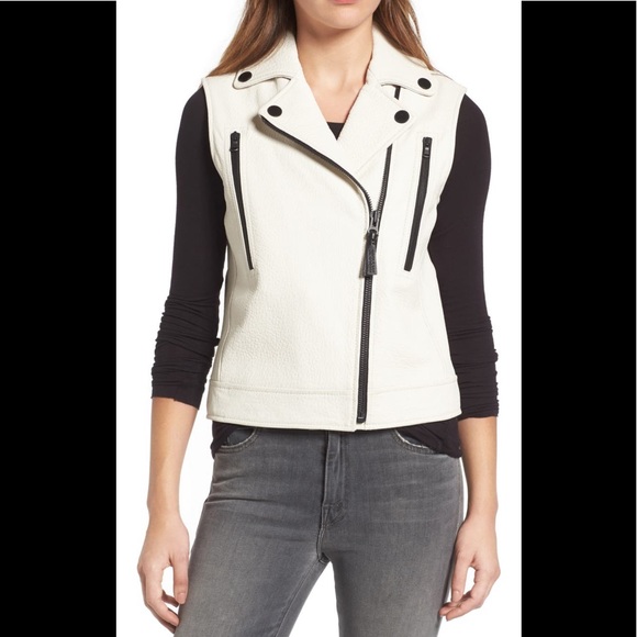 🔥🔥DEREK LAM 10 CROSBY leather moto vest - Picture 8 of 17